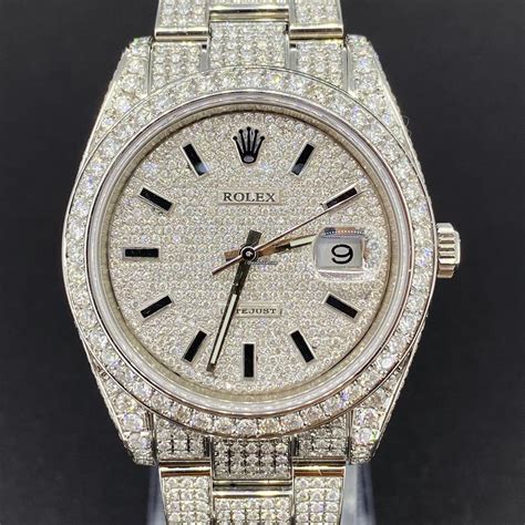 rolex day just 41 iced out|Rolex Datejust 41 full iced out.